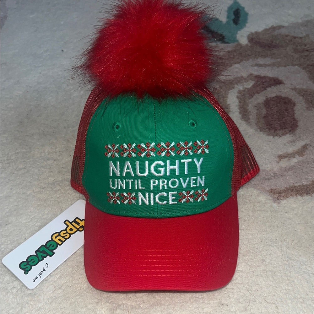 NEW Tipsy Elves Festive Christmas Red and Green Hat